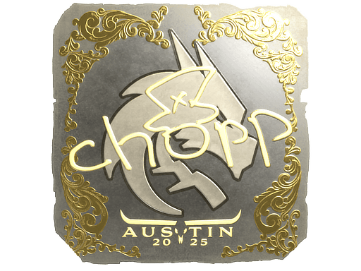 Gold Sticker - chopper (Gold) | Austin 2025