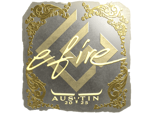 Gold Sticker - efire (Gold) | Austin 2025