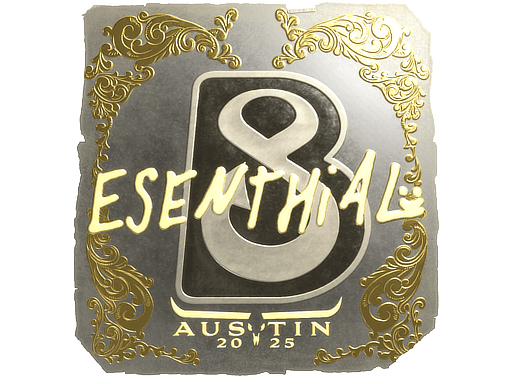 Gold Sticker - esenthial (Gold) | Austin 2025