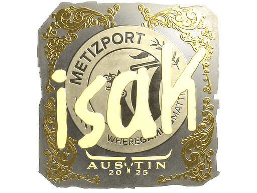 Gold Sticker - isak (Gold) | Austin 2025