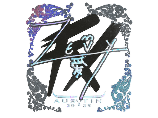 Holo Sticker - zevy (Holo) | Austin 2025
