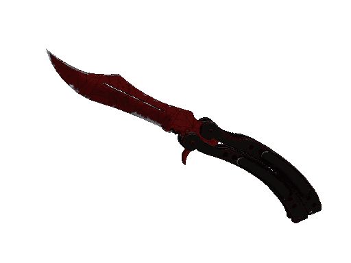 ★ Butterfly Knife | Crimson Web (Well-Worn)