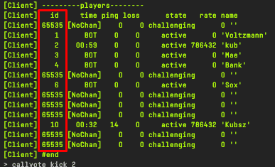 CS2 status console command output