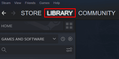 Library Steam tab