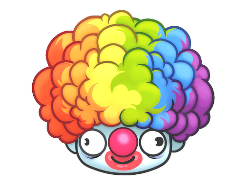 Sticker - Clown Wig