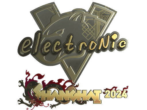 Gold Sticker - electronic (Gold) | Shanghai 2024