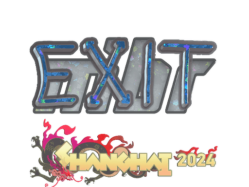 Glitter Sticker - exit (Glitter) | Shanghai 2024