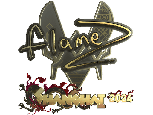 Gold Sticker - FlameZ (Gold) | Shanghai 2024