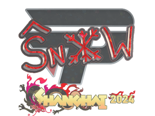 Glitter Sticker - snow (Glitter) | Shanghai 2024