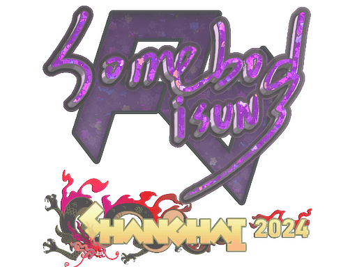 Glitter Sticker - somebody (Glitter) | Shanghai 2024