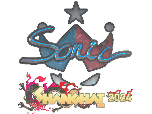 Glitter Sticker - Sonic (Glitter) | Shanghai 2024