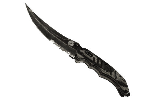 ★ Flip Knife | Black Laminate (Battle-Scarred)