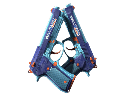 StatTrak™ Dual Berettas | Hydro Strike (Well-Worn)