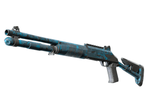 Souvenir XM1014 | VariCamo Blue (Well-Worn)