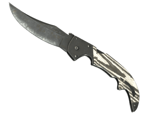 ★ Falchion Knife | Black Laminate (Well-Worn)