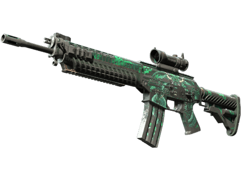 StatTrak™ SG 553 | Dragon Tech (Battle-Scarred)