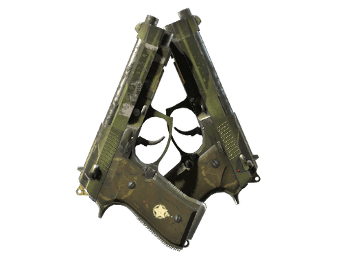 StatTrak™ Dual Berettas | Retribution (Well-Worn)