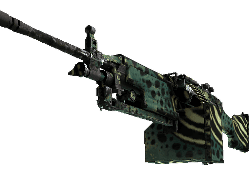 StatTrak™ M249 | Emerald Poison Dart (Well-Worn)