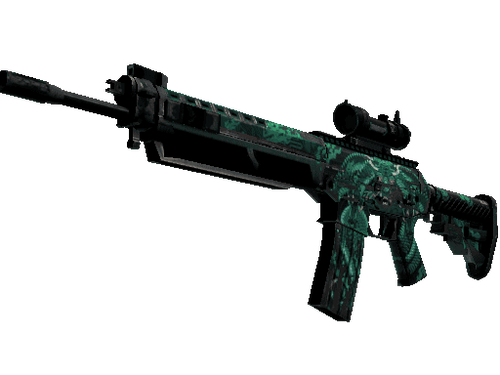 StatTrak™ SG 553 | Dragon Tech (Battle-Scarred)