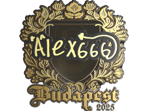 Sticker | alex666 (Gold) | Budapest 2025