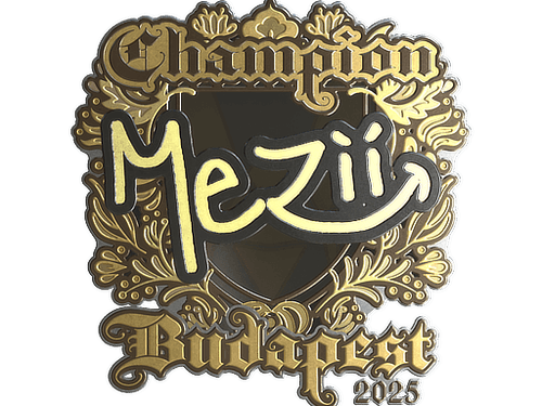 Sticker | mezii (Gold, Champion) | Budapest 2025