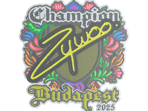 Sticker | ZywOo (Embroidered, Champion) | Budapest 2025