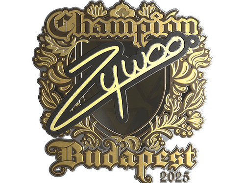 Sticker | ZywOo (Gold, Champion) | Budapest 2025