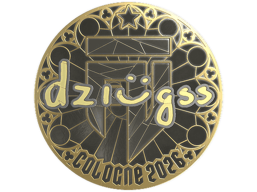 Sticker | dziugss (Gold) | Cologne 2026