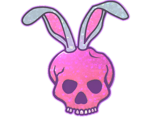 Sticker | Skull Bunny (Glitter)