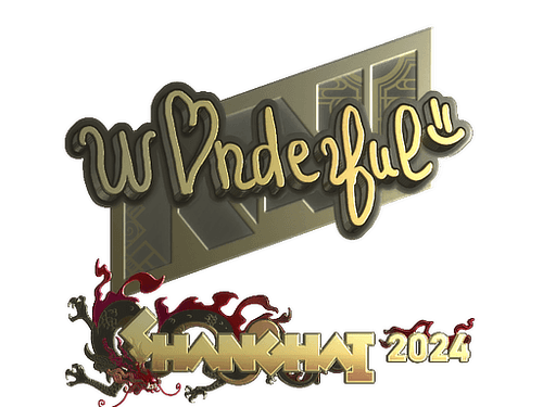 Sticker | w0nderful (Gold) | Shanghai 2024