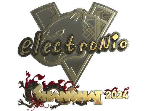 Sticker | electronic (Gold) | Shanghai 2024