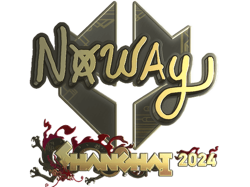 Sticker | noway (Gold) | Shanghai 2024