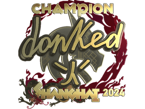 Sticker | donk (Gold, Champion) | Shanghai 2024
