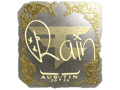 Sticker | rain (Gold) | Austin 2025