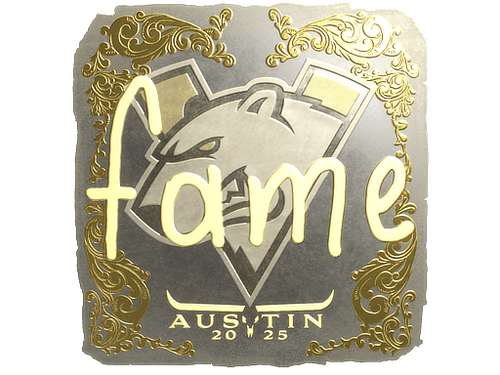 Sticker | fame (Gold) | Austin 2025