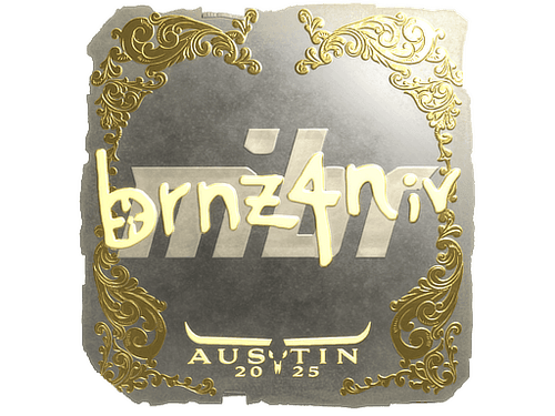 Sticker | brnz4n (Gold) | Austin 2025