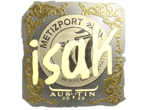 Sticker | isak (Gold) | Austin 2025
