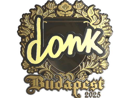 Sticker | donk (Gold) | Budapest 2025