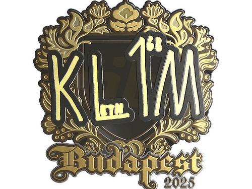 Sticker | kl1m (Gold) | Budapest 2025