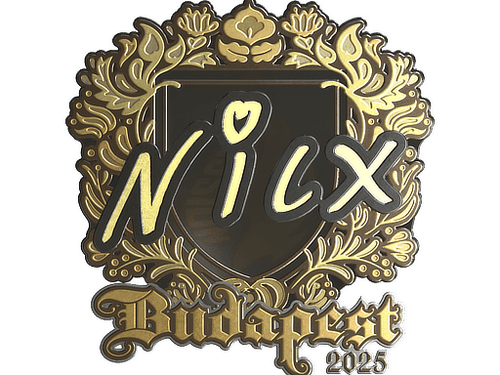 Sticker | nicx (Gold) | Budapest 2025
