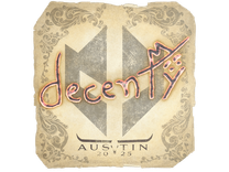 Sticker - decenty | Austin 2025
