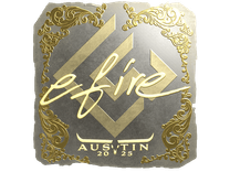 Gold Sticker - efire (Gold) | Austin 2025