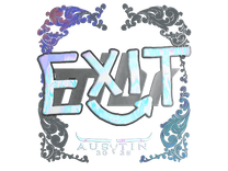 Holo Sticker - exit (Holo) | Austin 2025