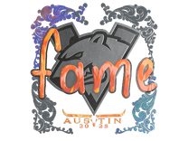 Holo Sticker - fame (Holo) | Austin 2025