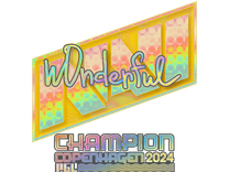 Sticker - w0nderful (Holo, Champion) | Copenhagen 2024