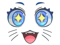 Glitter Sticker - Kawaii Eyes (Glitter)