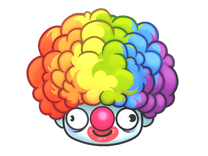 Sticker - Clown Wig