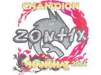 Sticker - zont1x (Glitter, Champion) | Shanghai 2024