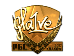 Sticker | gla1ve (Gold) | Krakow 2017
