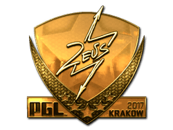 Sticker | Zeus (Gold) | Krakow 2017